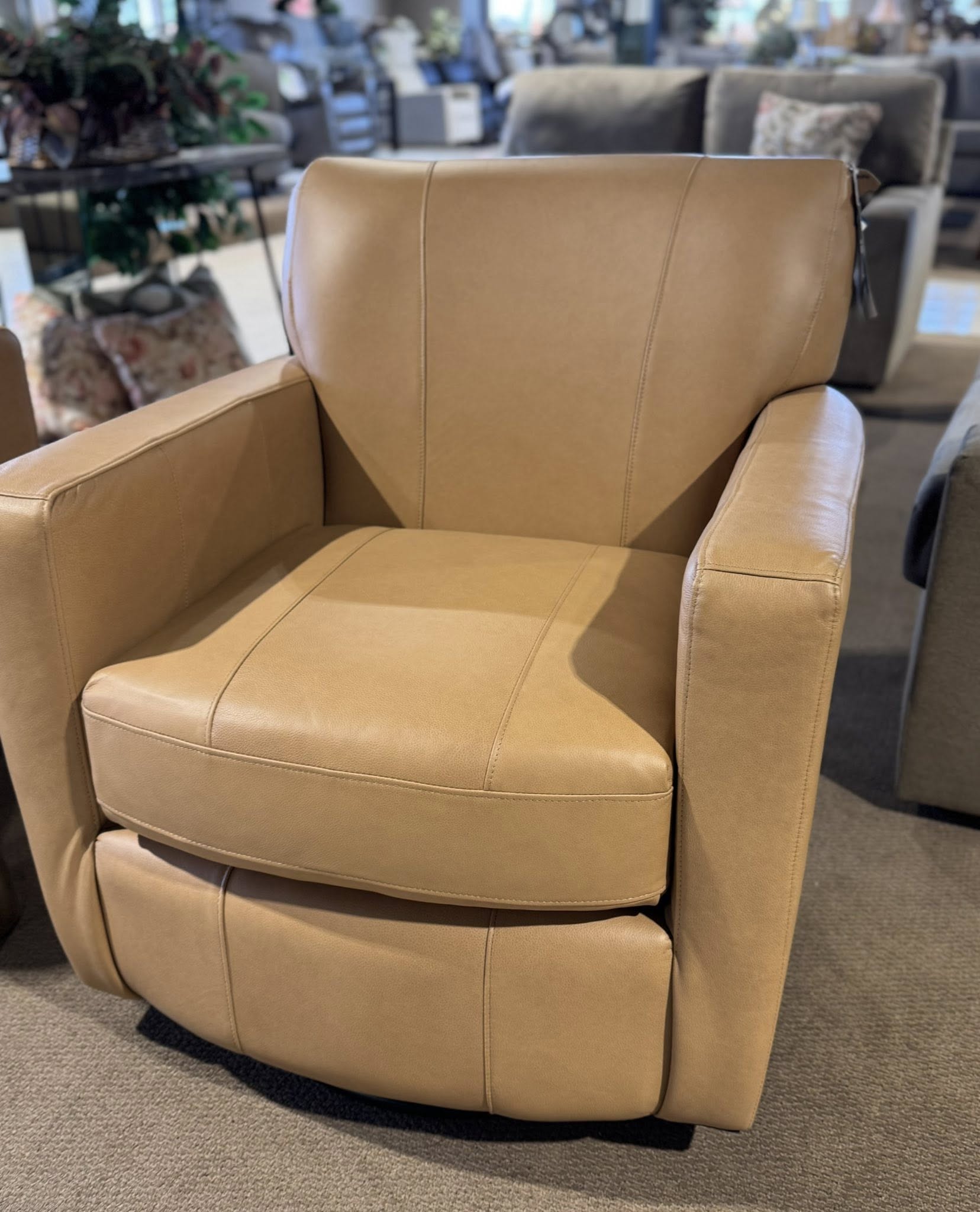 Overstuffed Leather Chair